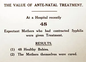 Syphilis and pregnancy, 1920s projection slide