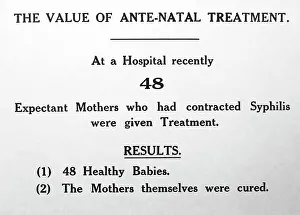 Syphilis and pregnancy, 1920s projection slide