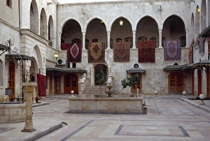 Syria. Aleppo. Khan Al Nahasin caravanserai of Khan Al Nahas Syria. Aleppo. Khan Al Nahasin caravanserai of Khan Al Nahas