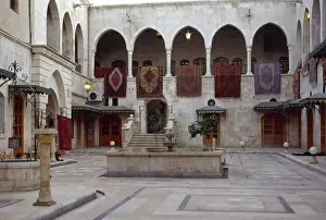 Traveler Prints: Syria. Aleppo. Khan Al Nahasin caravanserai of Khan Al Nahas