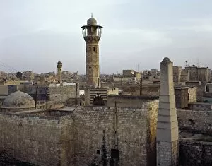 Near Gallery: Syria. Aleppo. Overview of ancient souks area. Late afternoo