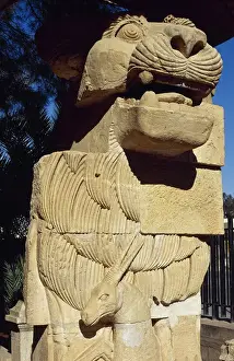 Reliefs Prints: Syria. Lion statue. Temple of Allat, Palmyra. 1st c. BC-1st