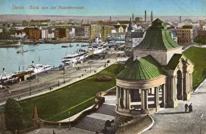 Terraces Prints: Szczecin - town view of the Haken terraces in Poland