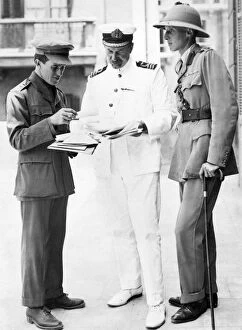 Colonel Collection: T E Lawrence, Colonel Dawnay and Commander Hogarth