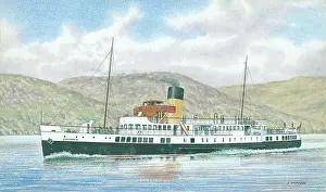 Nicholson Prints: T. S. Caledonia, Caledonia Steam Packet Company Clyde Steamer