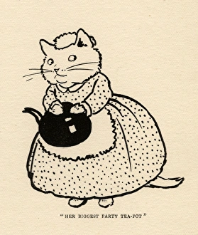 Anticipation Gallery: Tabitha the cat with her biggest party teapot