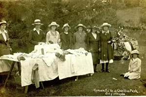 Handiwork Prints: Table of handiwork, Garden Fete at Charlton Park, London
