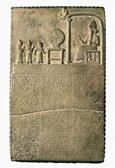 Lower Collection: Tablet of Shamash. beg. 9th c. BC. The sun-god