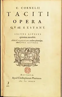 1689 Prints: TACITUS, Publius Cornelius (55-120)