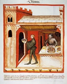 Aliment Gallery: Tacuinum Sanitatis. 14th century. Meat aspic