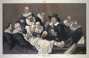 Taft Prints: Taft and his cabinet - after Rembrandts Anatomy Lesson