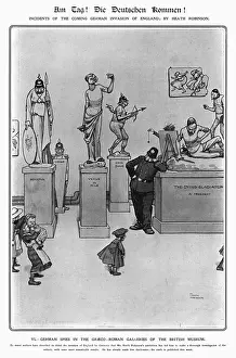Hide Prints: Am Tag, Heath Robinson 6. German spies in the British Museum