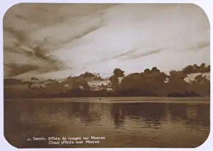 Tahitian Prints: Tahiti - Cloud effects over Moorea