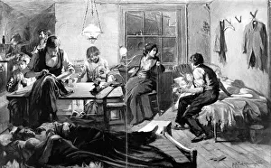 Beds Prints: Tailors Sweat Shop, East End of London, 1904