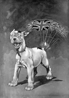 Joyful Prints: Tails Up by George Studdy, WW1 victory cartoon