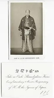 Visite Prints: Takenouchi Shimodzukino Kami, Japanese diplomat 1862