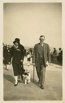 Expression Gallery: Taking dog for a walk along the seafront at Scarborough