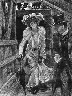 Spectator Prints: Taking her seat at the Abbey for the Coronation by Paul Reno