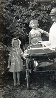 Siblings Collection: Two Talbot Rice children with their Nurse, Oddington House