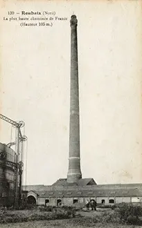 Vast Prints: Tallest Chimney in France at Roubaix (Nord)
