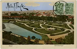 Jul16 Prints: Tallinn, Estonia - View over park toward Railway Stations