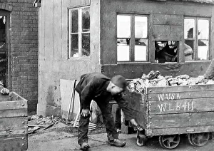 Tally Prints: A tally boy at an English coal mine