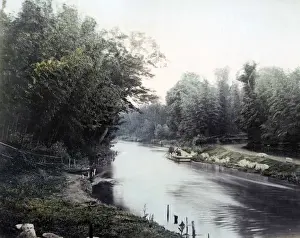 Tama river, near Tokyo, Japan, circa 1880s
