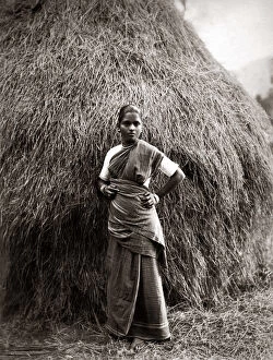 Ceylon Gallery: Tamil girl, Ceylon (Sri Lanka) circa 1890