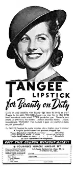 Smile Prints: Tangee lipstick advertisement, 1939