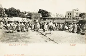 Tangiers Prints: Tangiers, Morocco - The Grand Market (Souk)