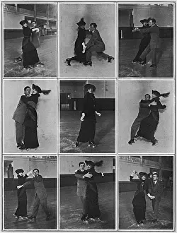 Skates Prints: Tango craze: a tango on roller skates, 1913