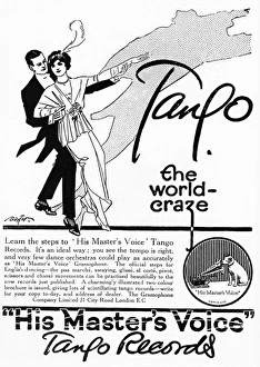 Images Dated 25th November 2011: Tango records advertisement