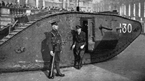 Bonds Prints: The Tank Bank - Trafalgar Square War Bond Shop, WWI