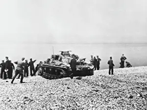 Dunkirk Prints: Tank at Dunkirk WWII