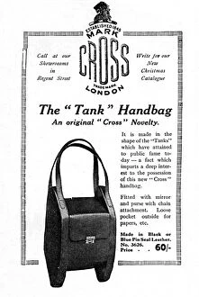 Images Dated 5th November 2015: Tank handbag advertisement, WW1