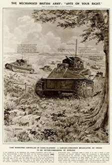 Manoeuvre Prints: Tank manoeuvres controlled by radio-telephony by G. H. Davis