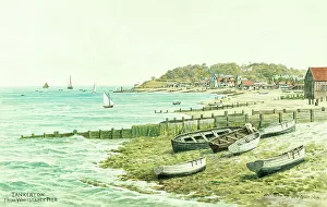 Whitstable Prints: Tankerton, Kent, viewed from Whitstable Pier