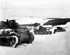 Bulge Prints: US tanks during Battle of the Bulge