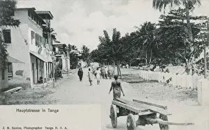 Tanzania Prints: Tanzania, Africa - Main Street in Tanga