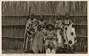 Tanzania Prints: Tanzania - Sultan Ikoma and his wives - house stockade