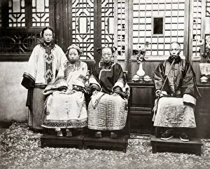 New Images May Collection: Tao-Tai of Anching and his family, 1878, by Kung Tai. Date: 1878
