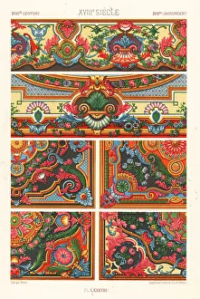 Racinet Prints: Tapestries by Robert de Cotte, 18th century