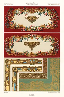 Woodwork Prints: Tapestry, bindings and woodwork, 18th century