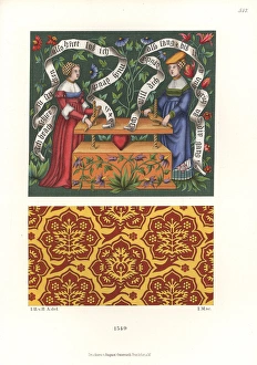 Artworksandappliancesfromthemiddleagestothe17thcentury Collection: Tapestry and carpet pattern of the 16th century