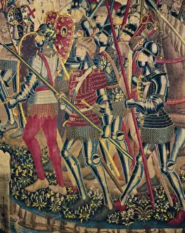 Tapestry Prints: Tapestry of Pastrana. end 15th c. SPAIN. Pastrana