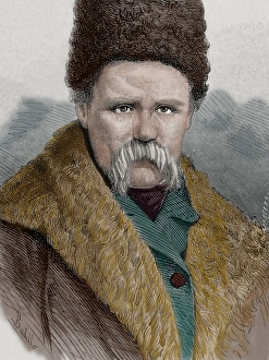 Espanola Gallery: Taras Shevchenko (1814-1861). Ukrainian poet. Engraving by L