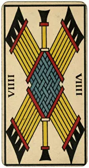 Tarot Card - Baton VIIII (IX)