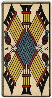 Marseilles Prints: Tarot Card - Baton X