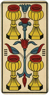 Cups Gallery: Tarot Card - Coupe (Cup) IIII (IV)