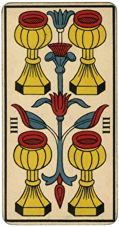 Cups Gallery: Tarot Card - Coupe (Cup) IIII (IV)
